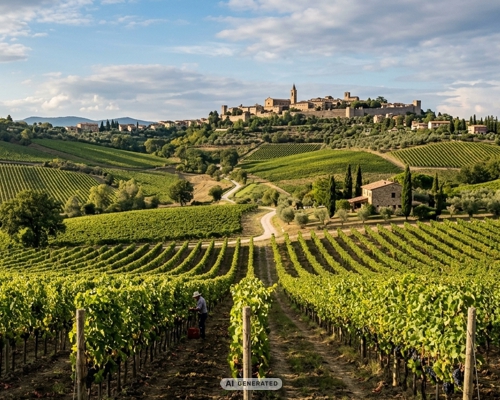 Vigneti di Sagrantino a Montefalco, il balcone dell'Umbria